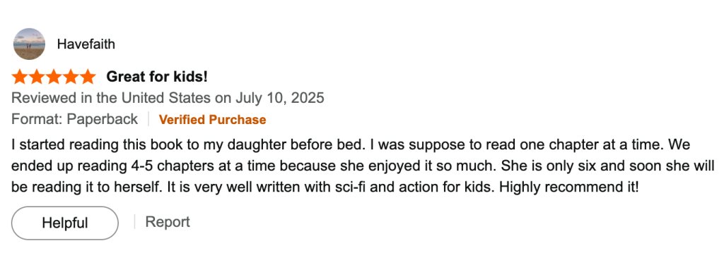 Review describing RoboKid as a funny graphic novel for kids